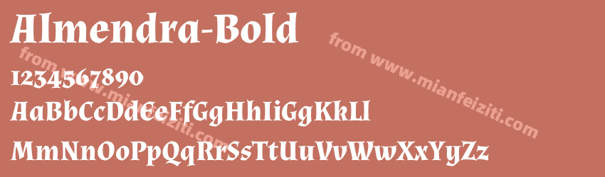 Almendra-Bold字体预览