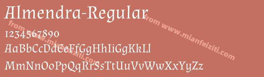 Almendra-Regular字体预览