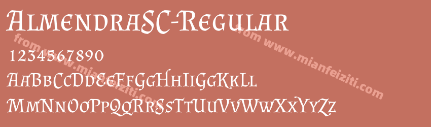 AlmendraSC-Regular字体预览