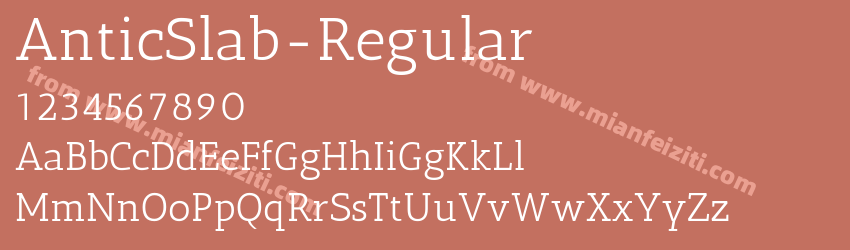 AnticSlab-Regular字体预览