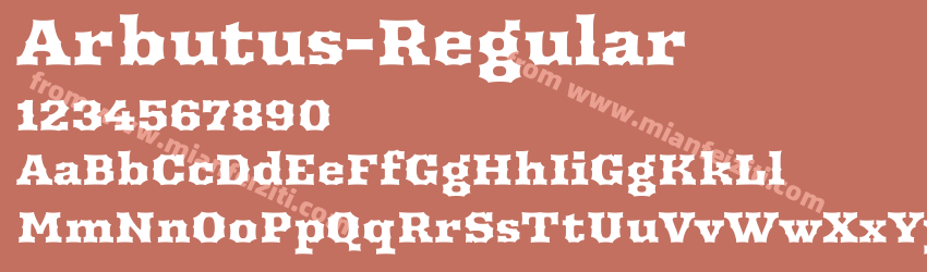 Arbutus-Regular字体预览