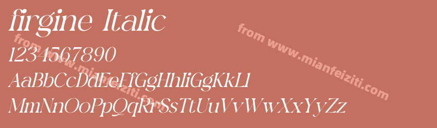 firgine Italic预览图1