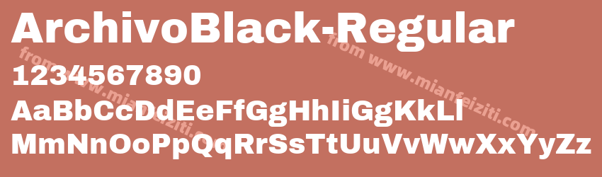 ArchivoBlack-Regular字体预览
