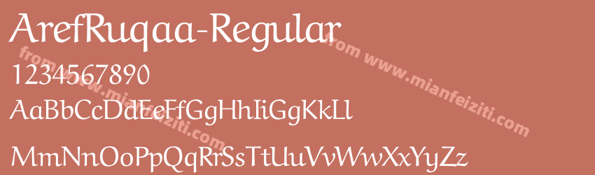 ArefRuqaa-Regular字体预览