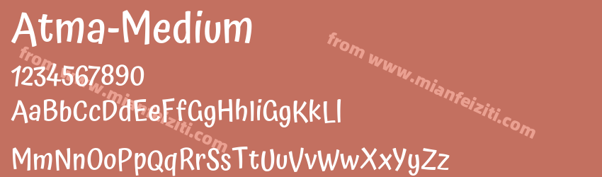 Atma-Medium字体预览