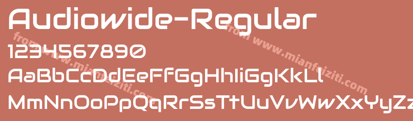 Audiowide-Regular字体预览