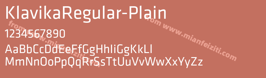 Klavika Regular Plain预览图1