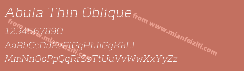 Abula Thin Oblique预览图1