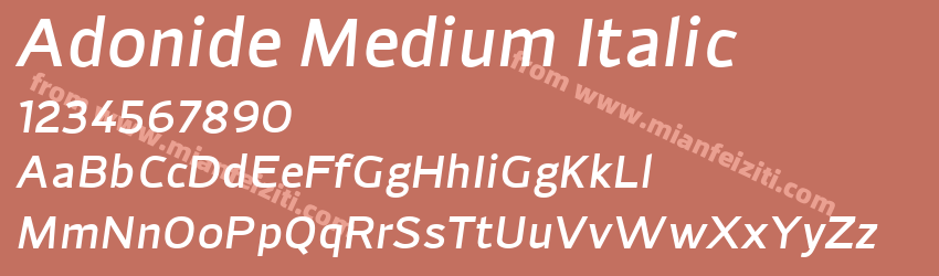 Adonide Medium Italic预览图1
