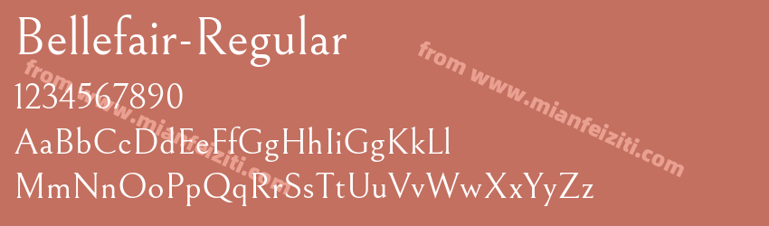Bellefair-Regular字体预览