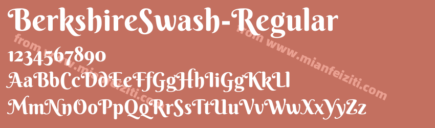 BerkshireSwash-Regular字体预览