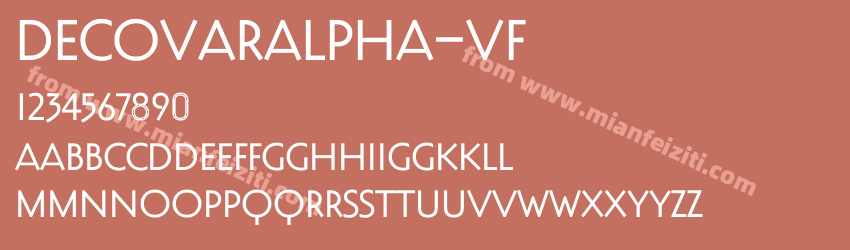 DecovarAlpha-VF字体预览