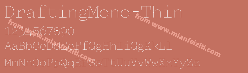 DraftingMono-Thin预览图1