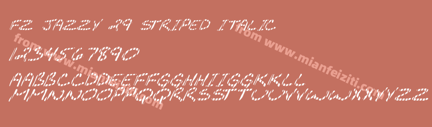 FZ JAZZY 29 STRIPED ITALIC预览图1 FZ JAZZY 29 STRIPED ITALIC预览图1