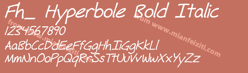 Fh_ Hyperbole Bold Italic预览图1