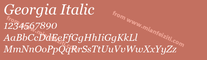 Georgia Italic预览图1