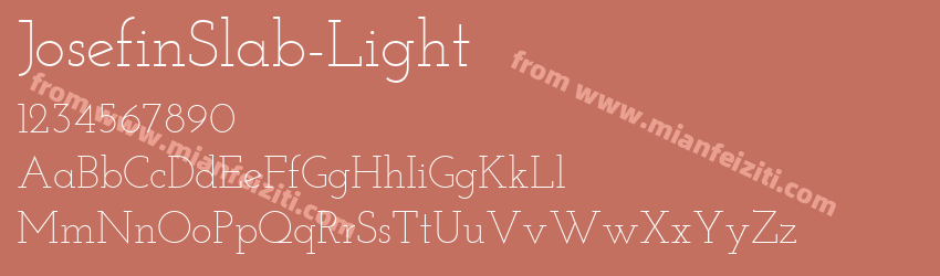 Josefin Slab Light预览图1