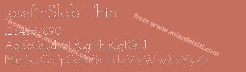 Josefin Slab Thin预览图1