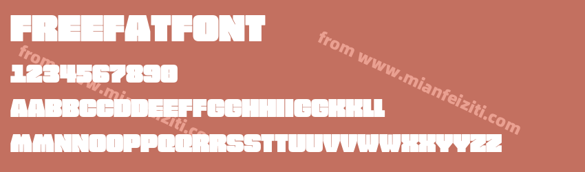 FREE FAT FONT Regular预览图1