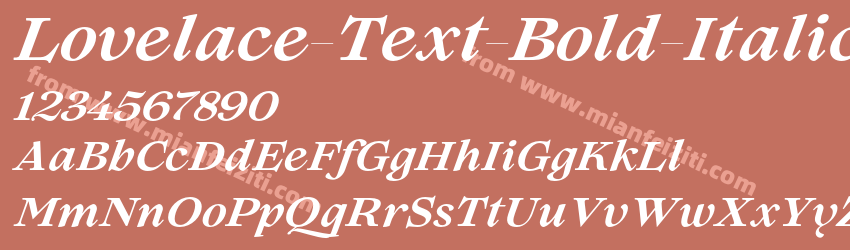 Lovelace-Text-Bold-Italic字体预览