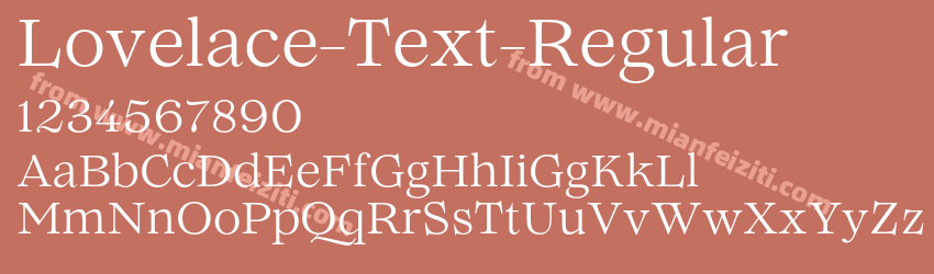 Lovelace-Text-Regular字体预览