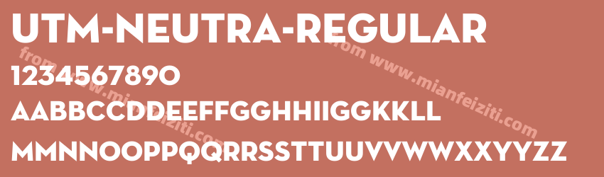 UTM-Neutra-Regular字体预览