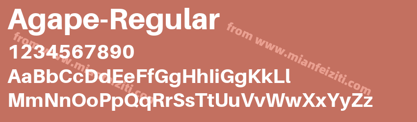 Agape Regular预览图1