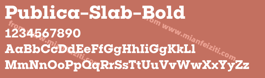 Publica-Slab-Bold字体预览