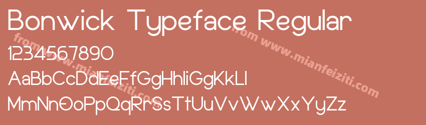 Bonwick Typeface Regular预览图1