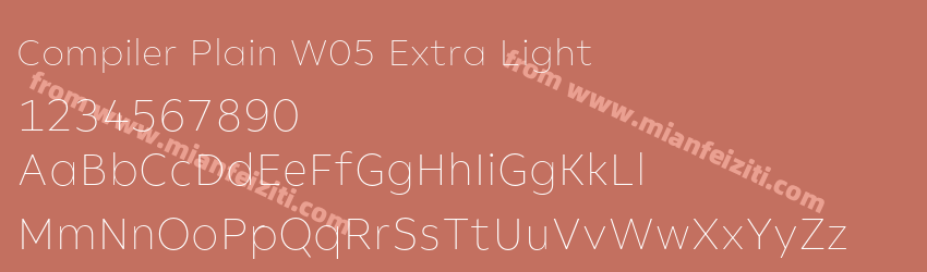 Compiler Plain W05 Extra Light预览图1