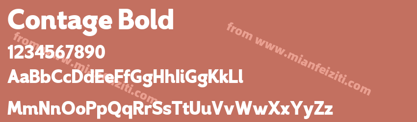 Contage Bold预览图1