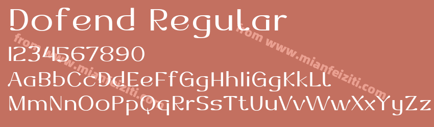 Dofend Regular预览图1