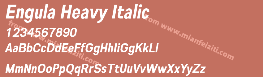 Engula Heavy Italic预览图1