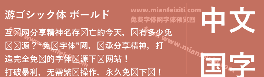 游ゴシック体 ボールド预览图1