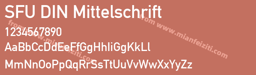 SFU DIN Mittelschrift预览图1
