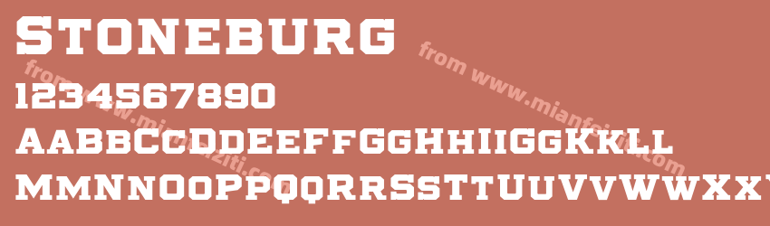 Stoneburg字体预览