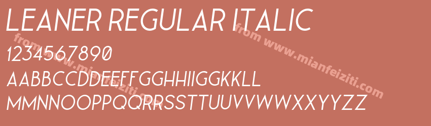 Leaner Regular Italic预览图1