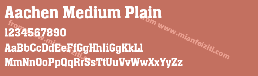 Aachen Medium Plain字体预览