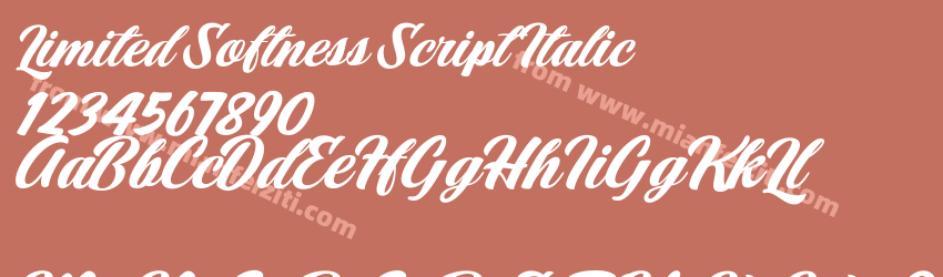 Limited Softness Script Italic预览图1