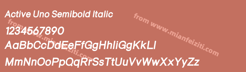 Active Uno Semibold Italic预览图1