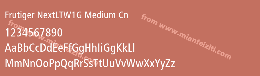 Frutiger NextLTW1G Medium Cn预览图1