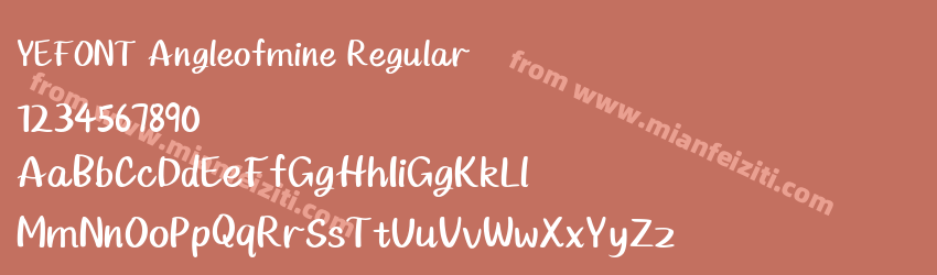 YEFONT Angleofmine Regular预览图1