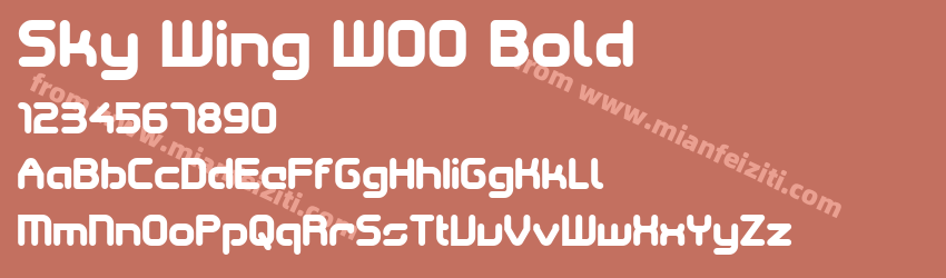 Sky Wing W00 Bold预览图1