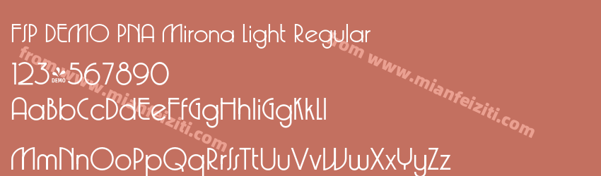 FSP DEMO PNA Mirona Light Regular预览图1