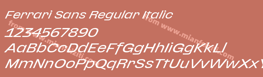 Ferrari Sans Regular Italic预览图1