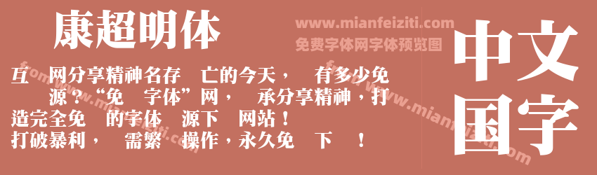 华康超明体预览图1