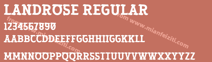 Landrose Regular预览图1