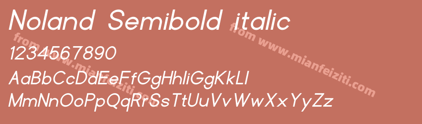 Noland Semibold italic预览图1