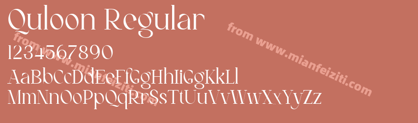 Quloon Regular预览图1