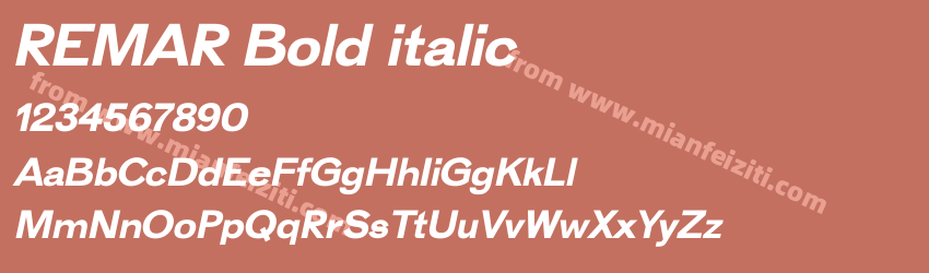 REMAR Bold italic预览图1